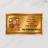 Herfst Liefde herfst Pas tekst en kleur aan Visitekaartje (Voorkant)