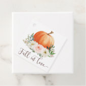 Herfst Liefde Pompoen Bedank Tag Bedankjes Labels (In situ)