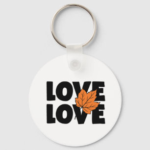 Herfst Liefde Print Sleutelhanger