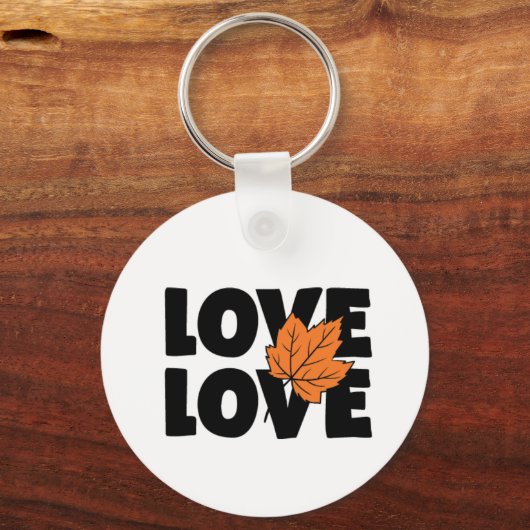 Herfst Liefde Print Sleutelhanger (Voorkant)