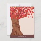 Herfst Liefde Romantische Eik Bespaar de Datum Save The Date (Achterkant)
