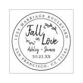 Herfst Liefde Toekomst Meneer Mevrouw Trouwdatum R Rubberstempel (Afrduk)