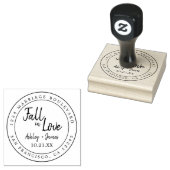 Herfst Liefde Toekomst Meneer Mevrouw Trouwdatum R Rubberstempel (Gestempeld)