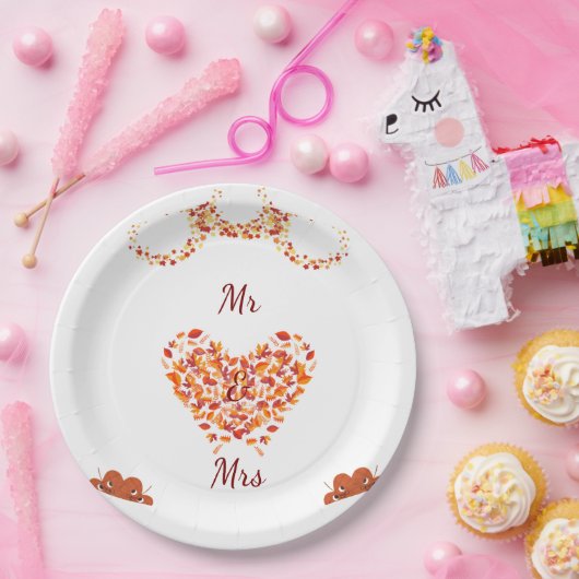 Herfst liefde's papier bord (Feest)