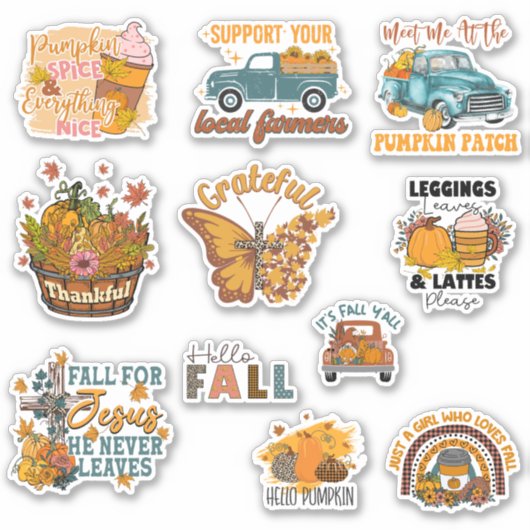 Herfst Liefhebber Sticker Pack (Voorkant)