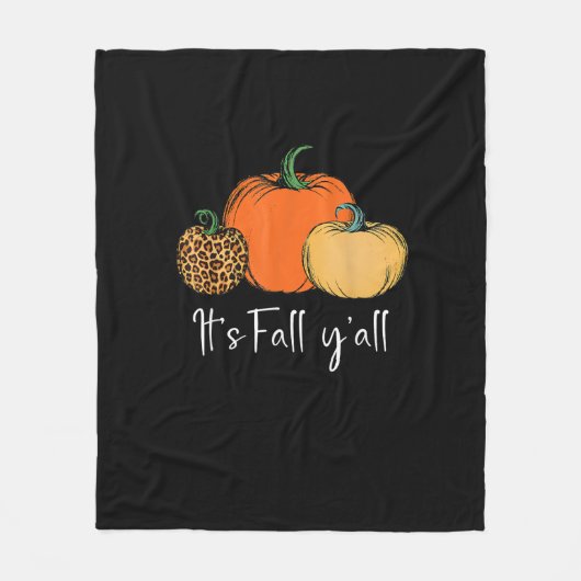 Herfst Lieve Halloween Pompoen Thanksgiving Het is Fleece Deken (Voorkant)