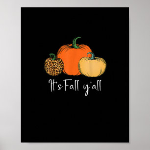 Herfst Lieve Halloween Pompoen Thanksgiving Het is Poster