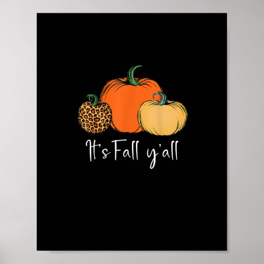 Herfst Lieve Halloween Pompoen Thanksgiving Het is Poster (Voorkant)