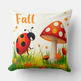 Herfst Lieveheersbeestje Oogst Scene Cozy Huisdeco Kussen
