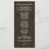 Herfst Lights Eiken Boom Trouwceremonie Programma' Programmakaart (Achterkant)