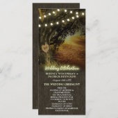 Herfst Lights Eiken Boom Trouwceremonie Programma' Programmakaart (Voorkant / Achterkant)