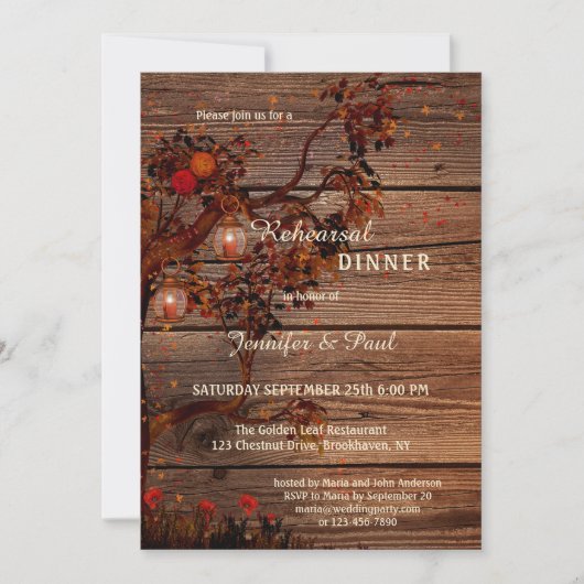 Herfst Lights Rehearsal Kaart (Voorkant)