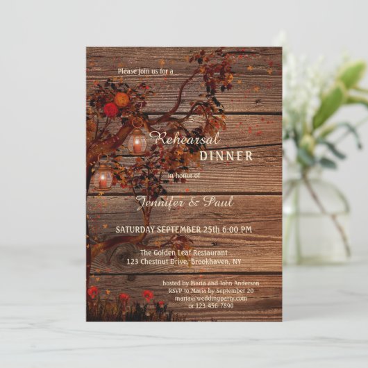 Herfst Lights Rehearsal Kaart (Staand voorkant)