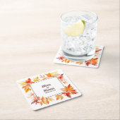 Herfst Lijst & Datum: Gepersonaliseerde bruiloft O Kartonnen Onderzetters (Insitu)