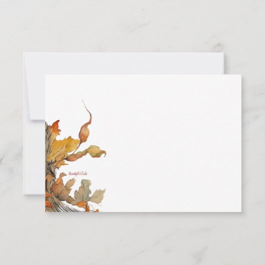 Herfst Lijst Response Kaart (Achterkant)