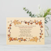 Herfst Lijst Uitnodiging (Staand voorkant)