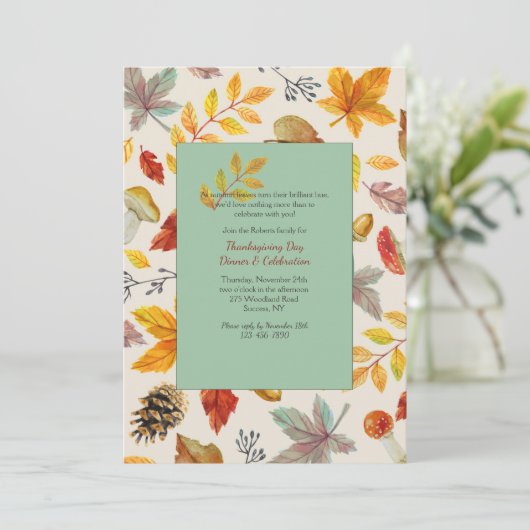 Herfst Lijst Uitnodiging (Staand voorkant)