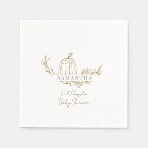 Herfst Li'l pompoen Baby shower Servet
