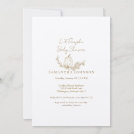 Herfst Li'l Pompoen Ecru Baby shower Kaart