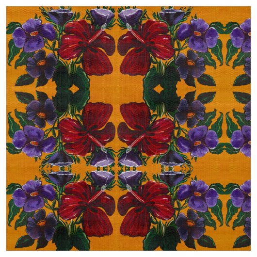 Herfst Lily Swirl Fabric Stof (Swatch)