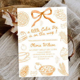 Herfst Line Art Baby shower - Minimalistisch herfs Kaart