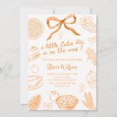 Herfst Line Art Baby shower - Minimalistisch herfs Kaart (Voorkant)