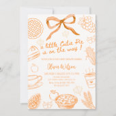 Herfst Line Art Baby shower - Minimalistisch herfs Kaart (Voorkant)