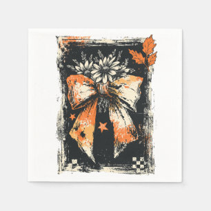 Herfst linten boog in distressed look servet