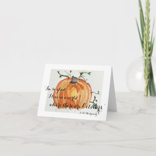 Herfst Literatuur Wenskaart Bedankkaart (Voorkant)