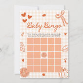 Herfst Little Cutie Pie Baby Bingo Baby shower Spe Kaart (Voorkant)