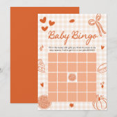 Herfst Little Cutie Pie Baby Bingo Baby shower Spe Kaart (Voorkant / Achterkant)