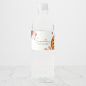 Herfst Little Cutie Pie Baby shower Waterfles Etiket (Voorkant)