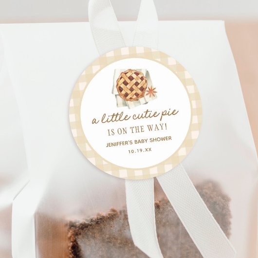 Herfst Little Cutie Pie is onderweg naar het Baby Ronde Sticker