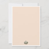 Herfst Little Fox Baby shower Invitation Kaart (Achterkant)