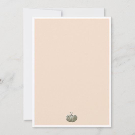 Herfst Little Fox Baby shower Invitation Kaart (Achterkant)