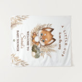 Herfst Little Fox Baby shower Welcome Sign. Wandkleed (Voorkant (horizontaal))