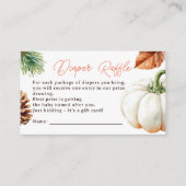 Herfst Little Pumpkin Autumn Baby Luier Raffle Informatiekaartje (Voorkant)