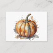 Herfst Little Pumpkin Baby shower Boeken voor Baby Informatiekaartje (Achterkant)