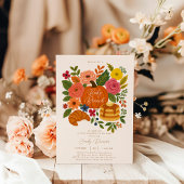 Herfst Little Pumpkin Baby shower Brunch Kaart