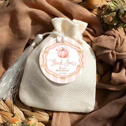 Herfst Little Pumpkin Baby shower Dank u Bedankjes Labels