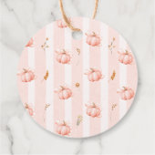 Herfst Little Pumpkin Baby shower Dank u Bedankjes Labels (Achterkant)