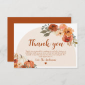 Herfst Little Pumpkin Baby shower Dank u wel Kaart (Voorkant / Achterkant)
