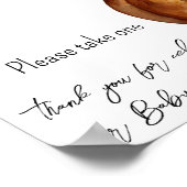 Herfst Little Pumpkin Baby shower Favors Poster (Hoek)