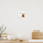 Herfst Little Pumpkin Baby shower Favors Poster (Keuken)