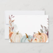 Herfst Little Pumpkin Baby shower Foto Bedankkaart (Achterkant)