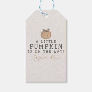 Herfst Little Pumpkin baby shower gunst Cadeaulabel
