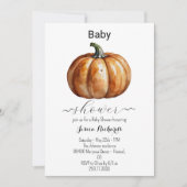Herfst Little Pumpkin Baby shower Invitation Kaart (Voorkant)