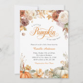 Herfst Little Pumpkin Baby shower Invitation Kaart (Voorkant)