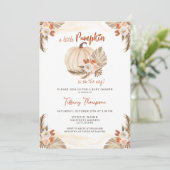 Herfst Little Pumpkin Baby shower Kaart (Staand voorkant)