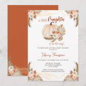 Herfst Little Pumpkin Baby shower Kaart (Voorkant / Achterkant)